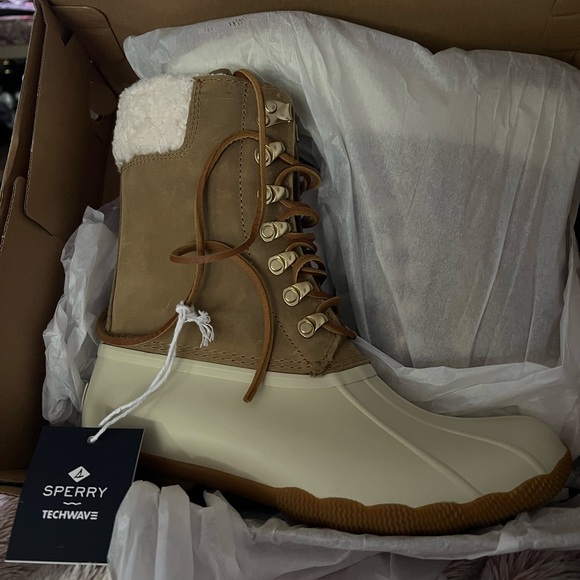 Sperry 7.5 Saltwater All Leather Birch - Picture 5 of 8